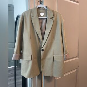 Oversized topshop khaki blazer